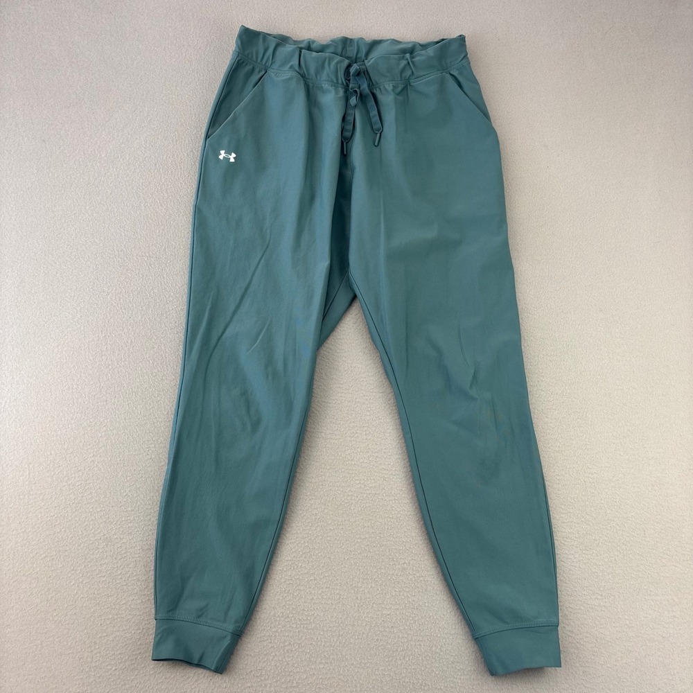 Under Armour Meridian Joggers Women Medium Teal Athletic Activewear Pockets